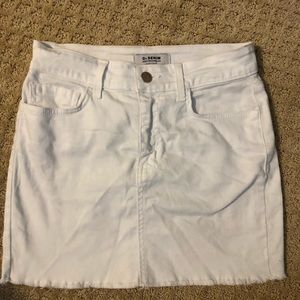 O2 denim white skirt